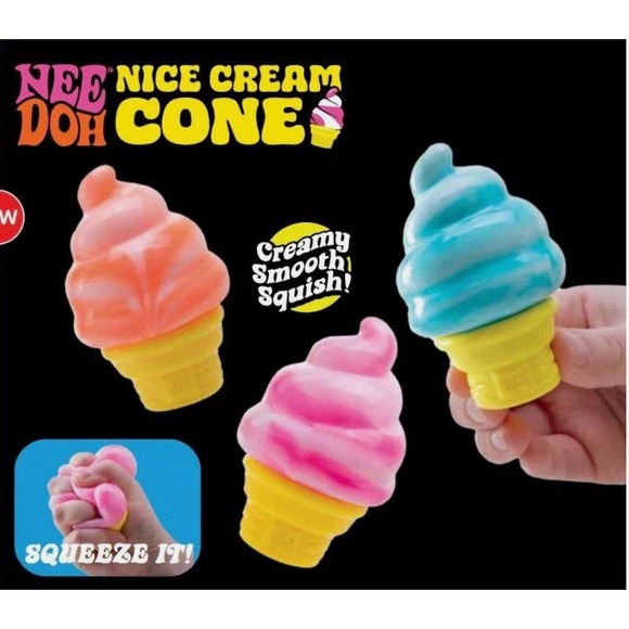 ORANGE-NIB Viral Squishy Squish Needoh Nice Ice Cream Cone - 100% AUTHENTIC - Picture 4 of 4